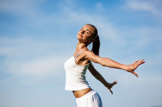 Woman engaged in fitness