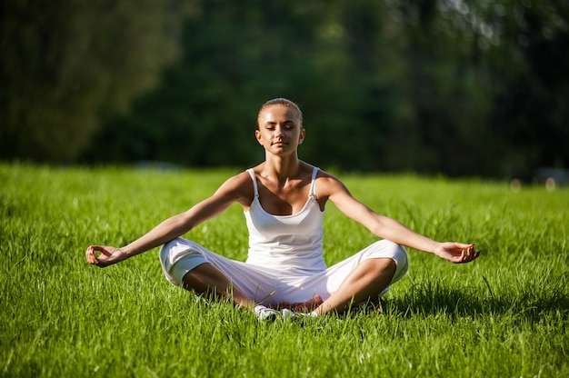 Woman engaged in fitness