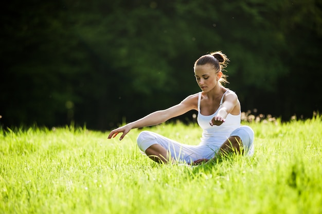 Woman engaged in fitness