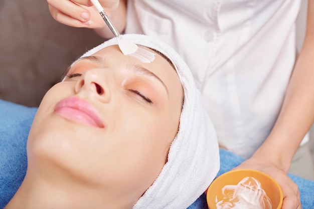 Woman enjoying beauty procedure