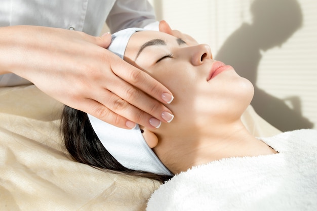 Woman Enjoying Face Massage