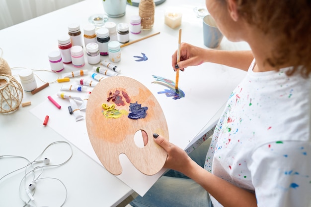 Woman Enjoying Painting