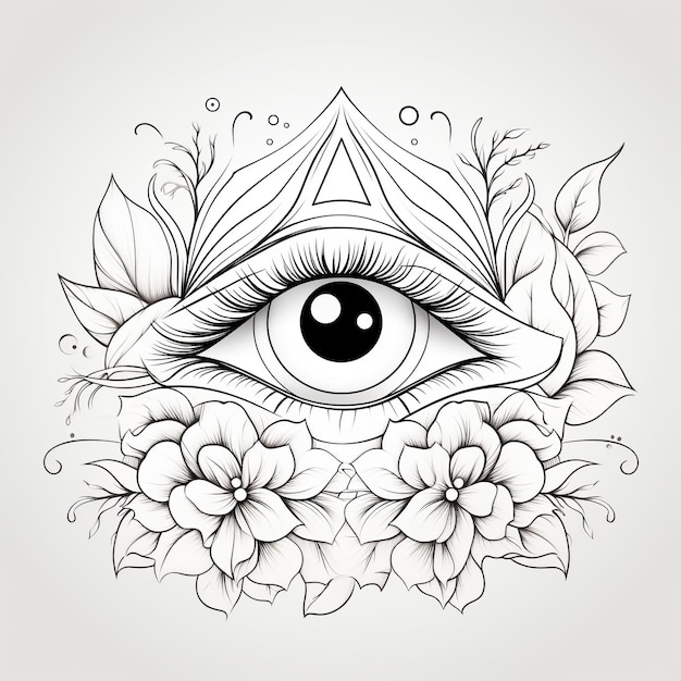 Premium AI Image | woman eye tatto