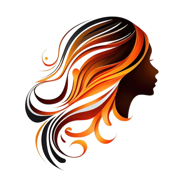 woman face silhouette for beauty salon logo   made with Generative AI