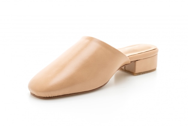 woman fashion leather shoe