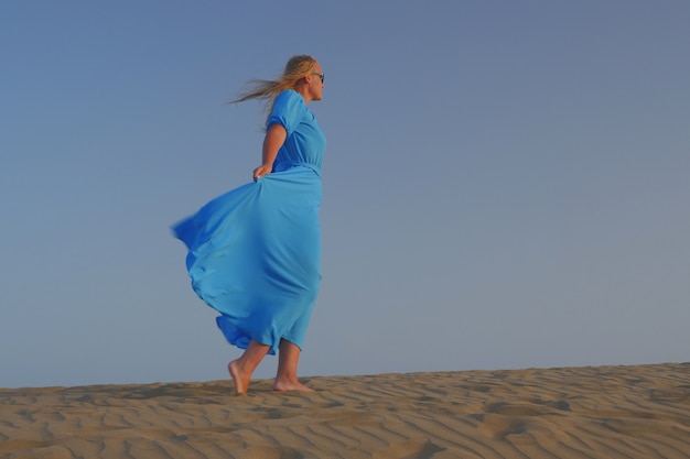 Woman feeling of freedom at beach