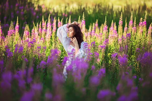 woman in the field