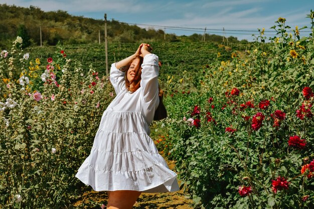 woman in a field