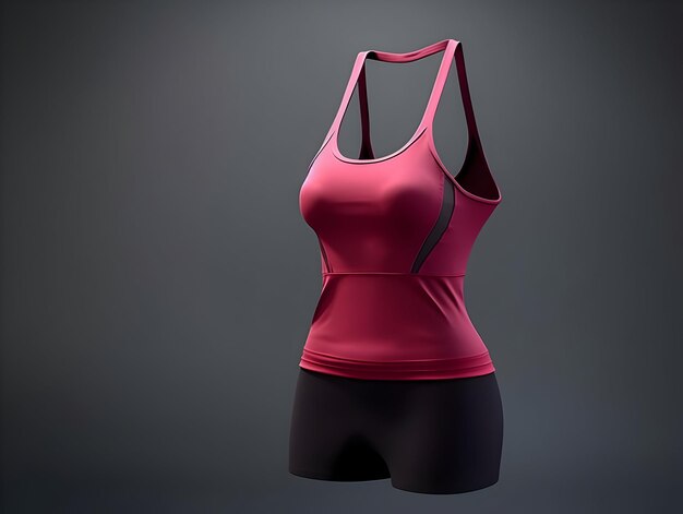 Woman fitness suit mockup 3D woman fitness suit mockup female gym and sport suit mockup