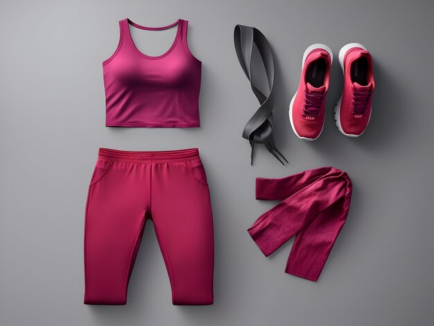 Woman fitness suit mockup 3D woman fitness suit mockup female gym and sport suit mockup