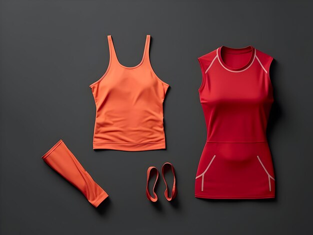 Woman fitness suit mockup 3D woman fitness suit mockup female gym and sport suit mockup