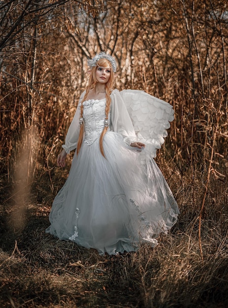 woman in a forest