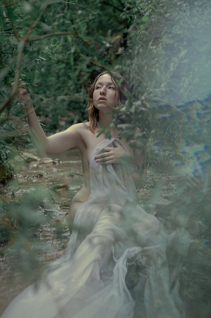 Woman in a forest