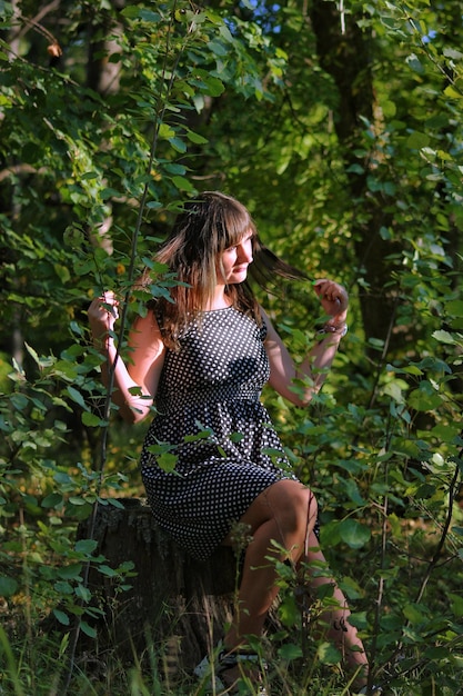 Woman in a forest