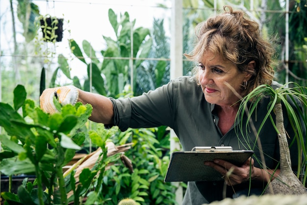 Woman gardening