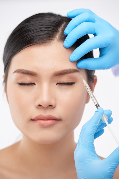 Woman Getting Botox Injections