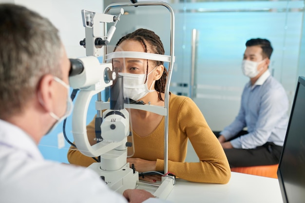 Woman Getting Intraocular Pressure Measured