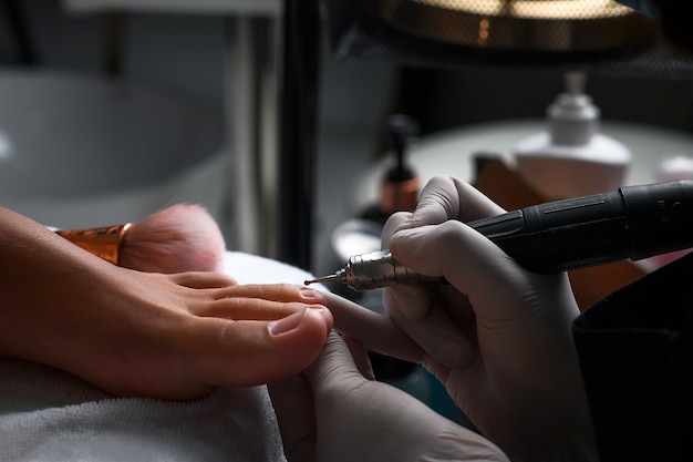 Woman getting a pedicure