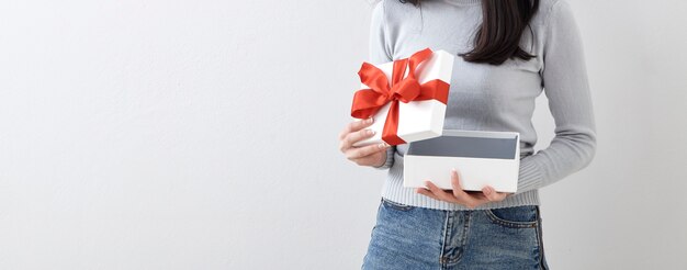 女性のお祝い新年のクリスマス