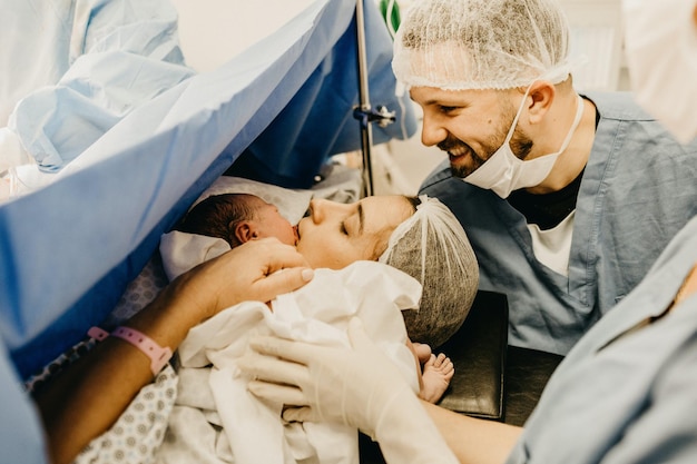 woman giving birth photo