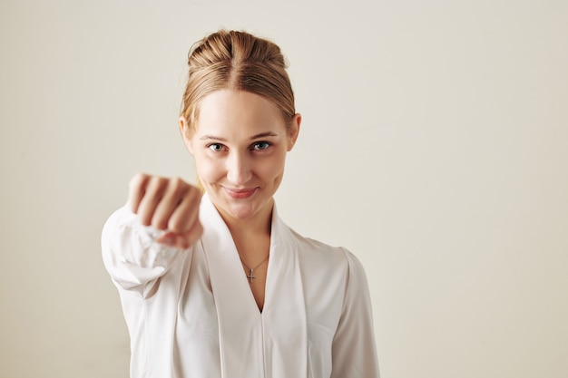 Woman Giving Fist Bump