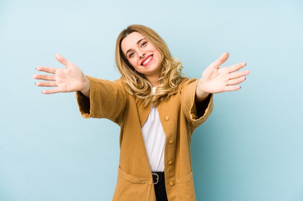 Woman giving a hug