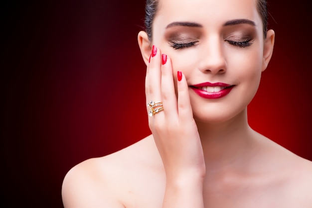 Woman in glamourous concept with jewelry