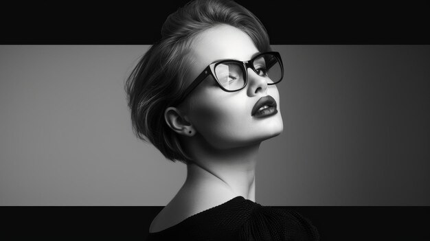 Woman in Glasses and Black Shirt