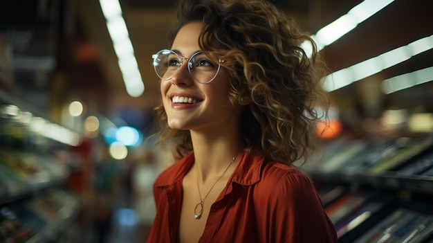 a woman in glasses smiles for the camera