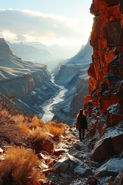 woman in the Grand Canyon