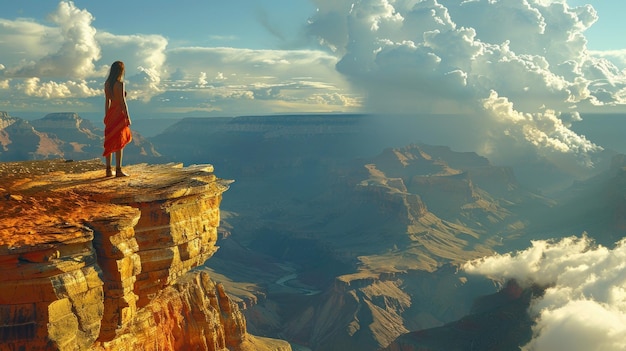 woman in the grand canyon