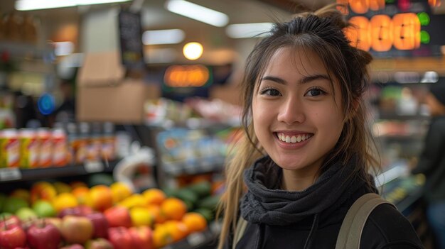 woman in grocery store