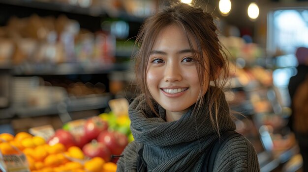 woman in grocery store