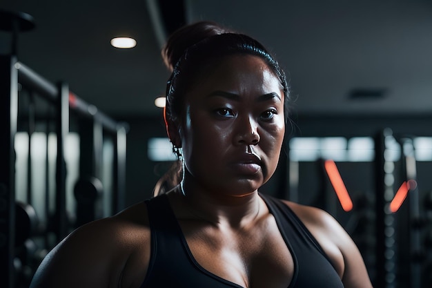 Woman at the gym Generative AI