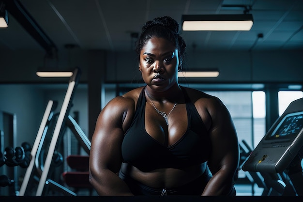 Woman at the gym Generative AI