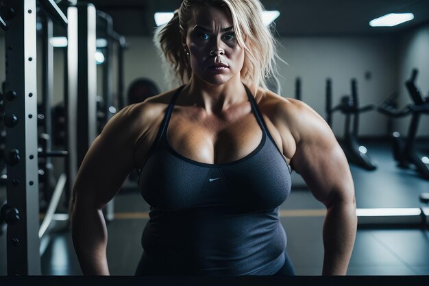 Photo woman at the gym generative ai