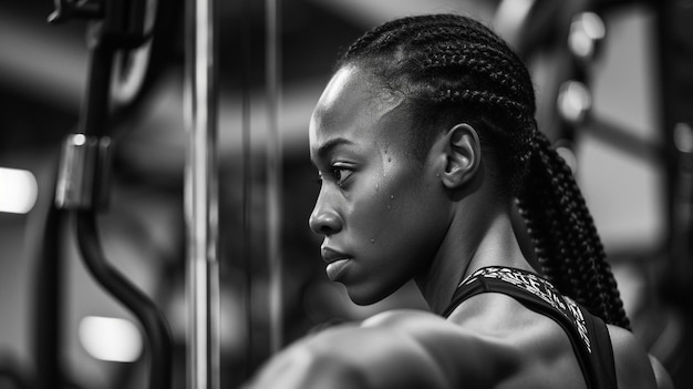 Photo a woman at the gym