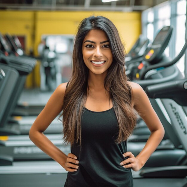 Photo woman at the gym