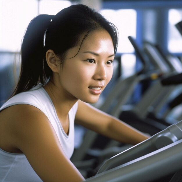 Photo woman at the gym