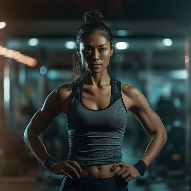 Photo woman at the gym