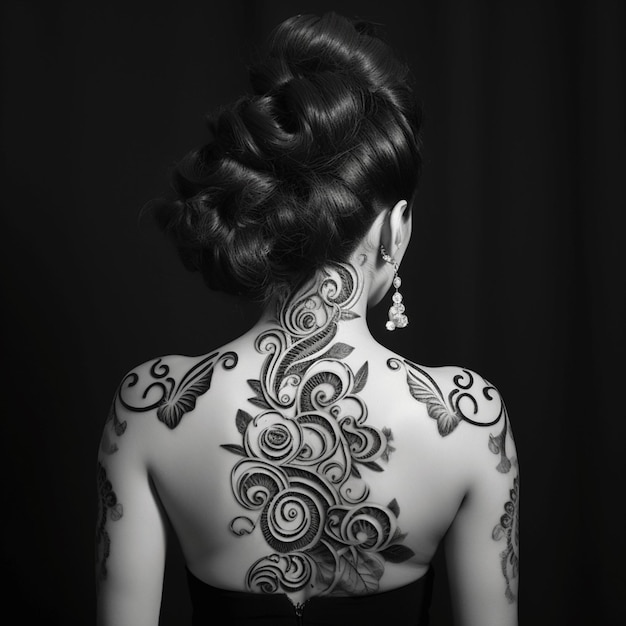 woman hair style from back side