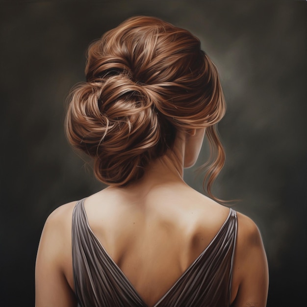 woman hair style from back side