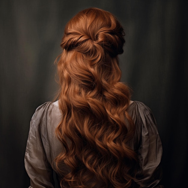 woman hair style from back side