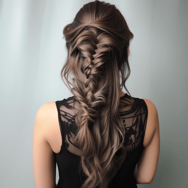 woman hair style from back side