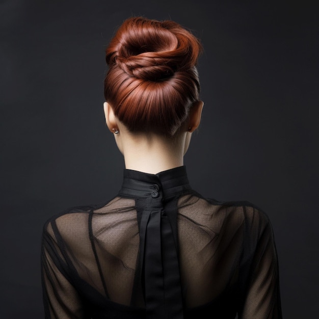 woman hair style from back side