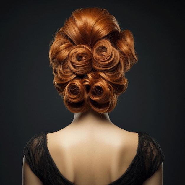 woman hair style from back side