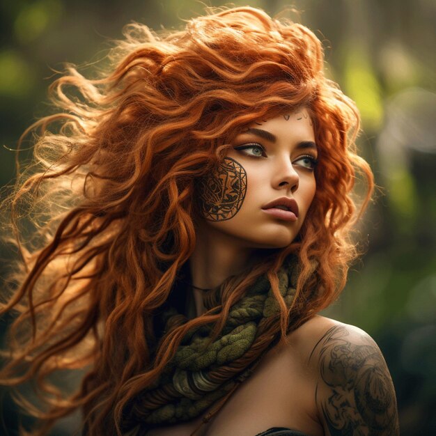 Photo woman hair style wild life photography hdr 4k