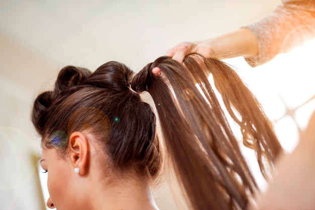 Woman at the hairdresser's