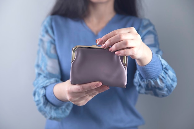 Woman hand holding wallet