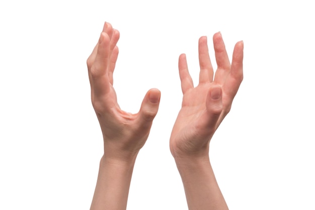 Photo woman hand isolated on a white background